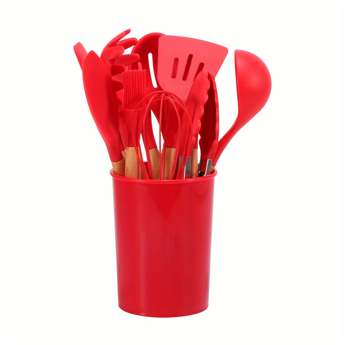 12pcs Silicone Utensil Set Non Stick Kitchen Cooking Spatula Spoon