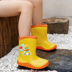 Girl's High Top Cartoon Rain Boots Waterproof Non Slip Shoes