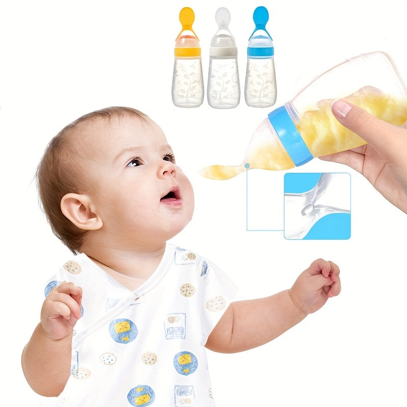 Silicone Baby Food Feeder Spoon 125ml with Soft Head Spoon Feeding