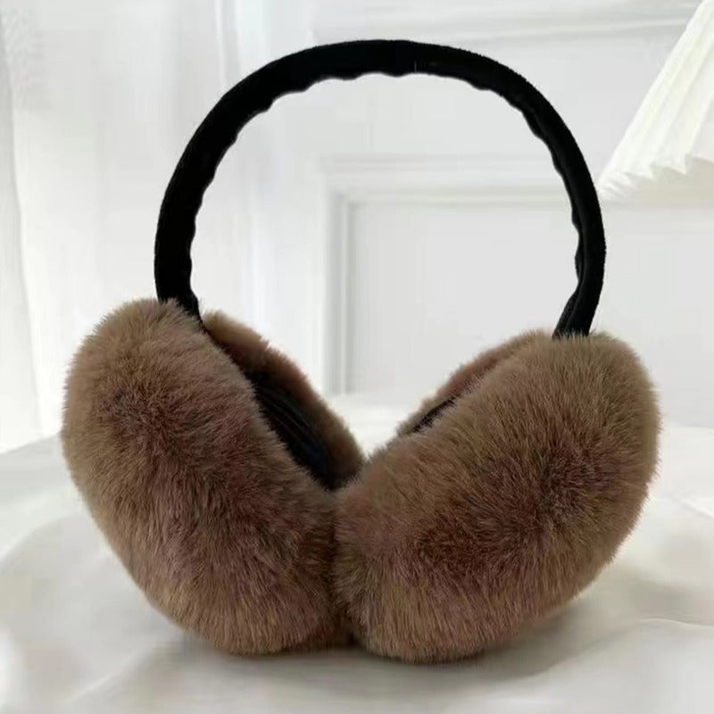 Women's Polyester Fleece Winter Earmuffs Foldable & Adjustable Hand Wash