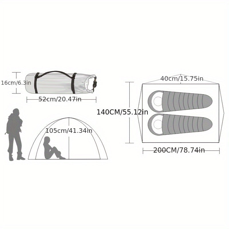 Double Layer Aluminum Pole Tent for Outdoor Camping