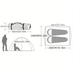Double Layer Aluminum Pole Tent for Outdoor Camping