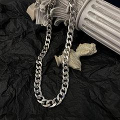 Men's Stainless Steel Cuban Chain Link Necklace Hip Hop Jewelry
