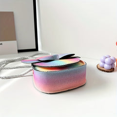 Girls Casual Colorful Bow Mouse Shaped Bag PU Shoulder Bag