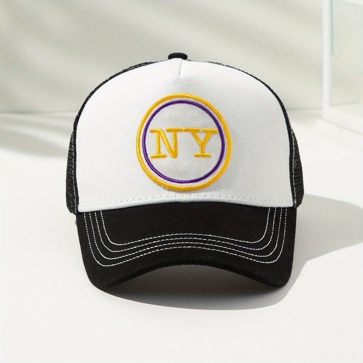 Embroidery Mesh Trucker Hat Baseball Cap Adjustable Sunscreen Dad Hats