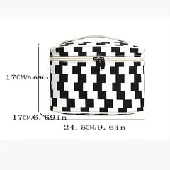 Portable Large Capacity Cosmetic Bag with Handle for Toiletries