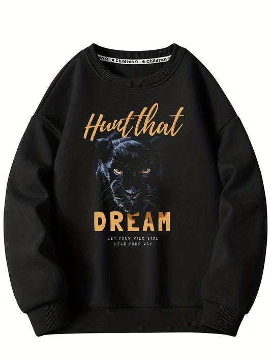 Boys' Outdoor Graphic Sweatshirt - Stylish, Stretchy, Breathable