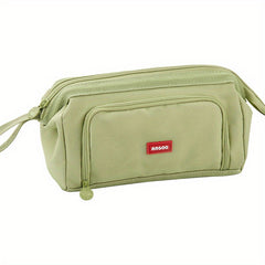 Student Portable Pencil Bag Large Capacity Triangle Shape Boat Pouch