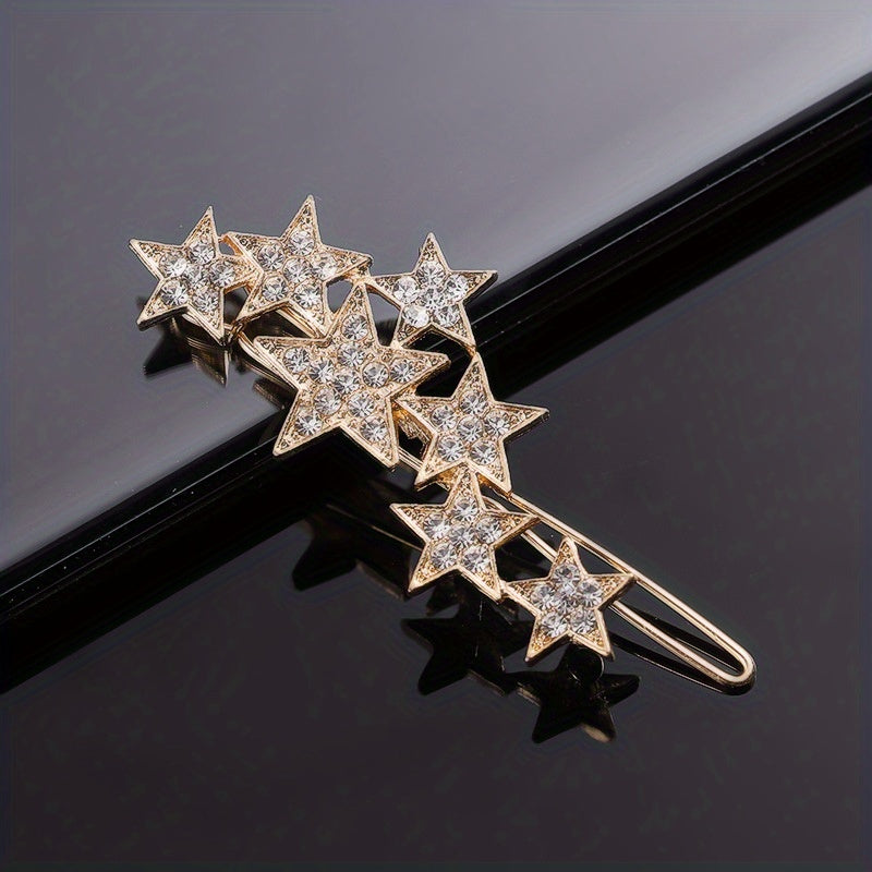 Rhinestone Hair Clip Bobby Pin Side Clip Non Slip Bangs Clip