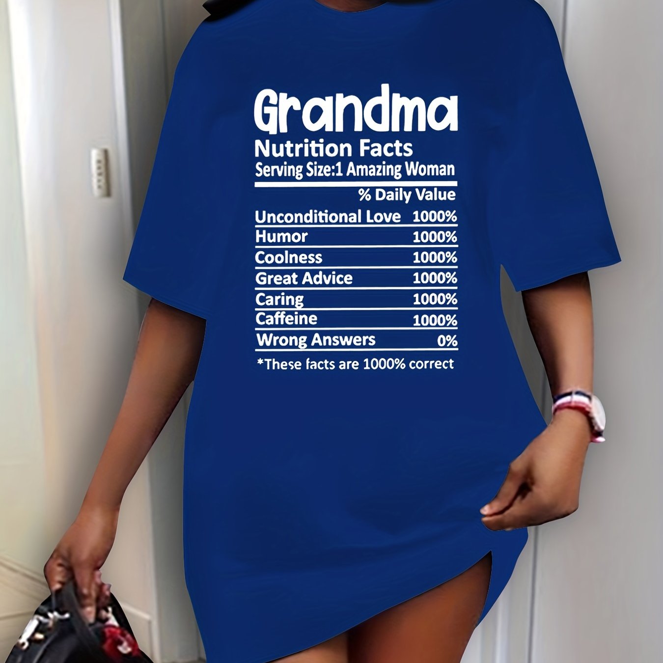  Casual Dress Women's Plus Letter Print Short Sleeve