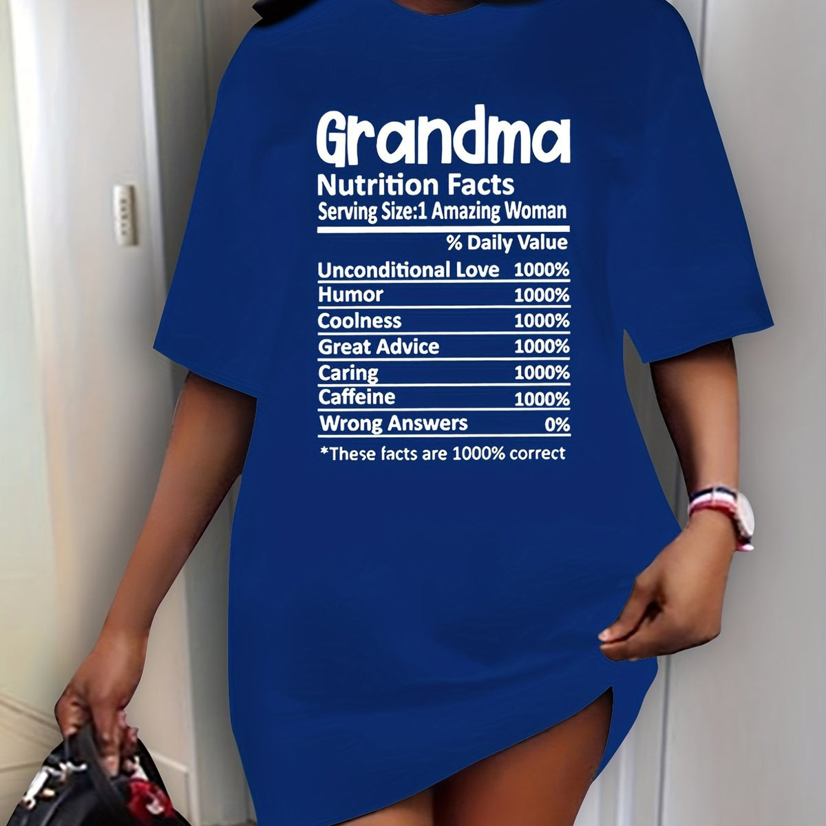  Casual Dress Women's Plus Letter Print Short Sleeve