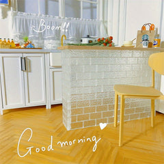 Mini Transparent Bricks Ripple Surface for Dollhouse Building