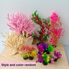 14pcs Artificial Corals & Plants for Vibrant Fish Tank