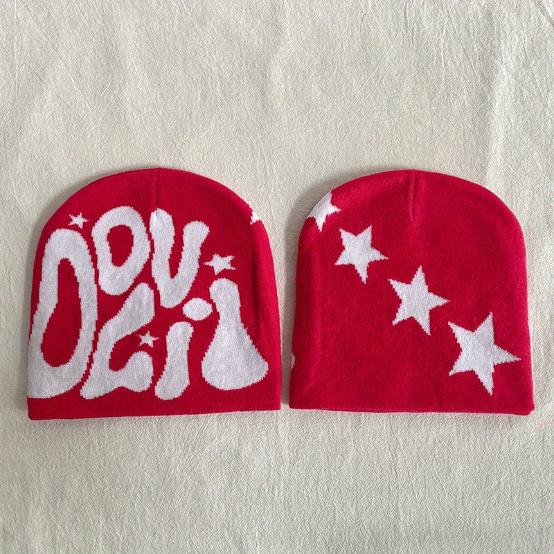 Y2K Beanie Cap Hip Hop Knitted Pullover Hat