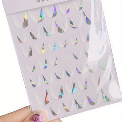 1pc French Nail Art Sticker 3D Self Adhesive Decals U Shape Nail Guides