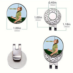 1pc Golf Ball Marker Metal Ball Mark Golf Hat Clip Golf Accessories
