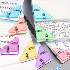 Transparent Triangular Paper Clip for Exams and Documents