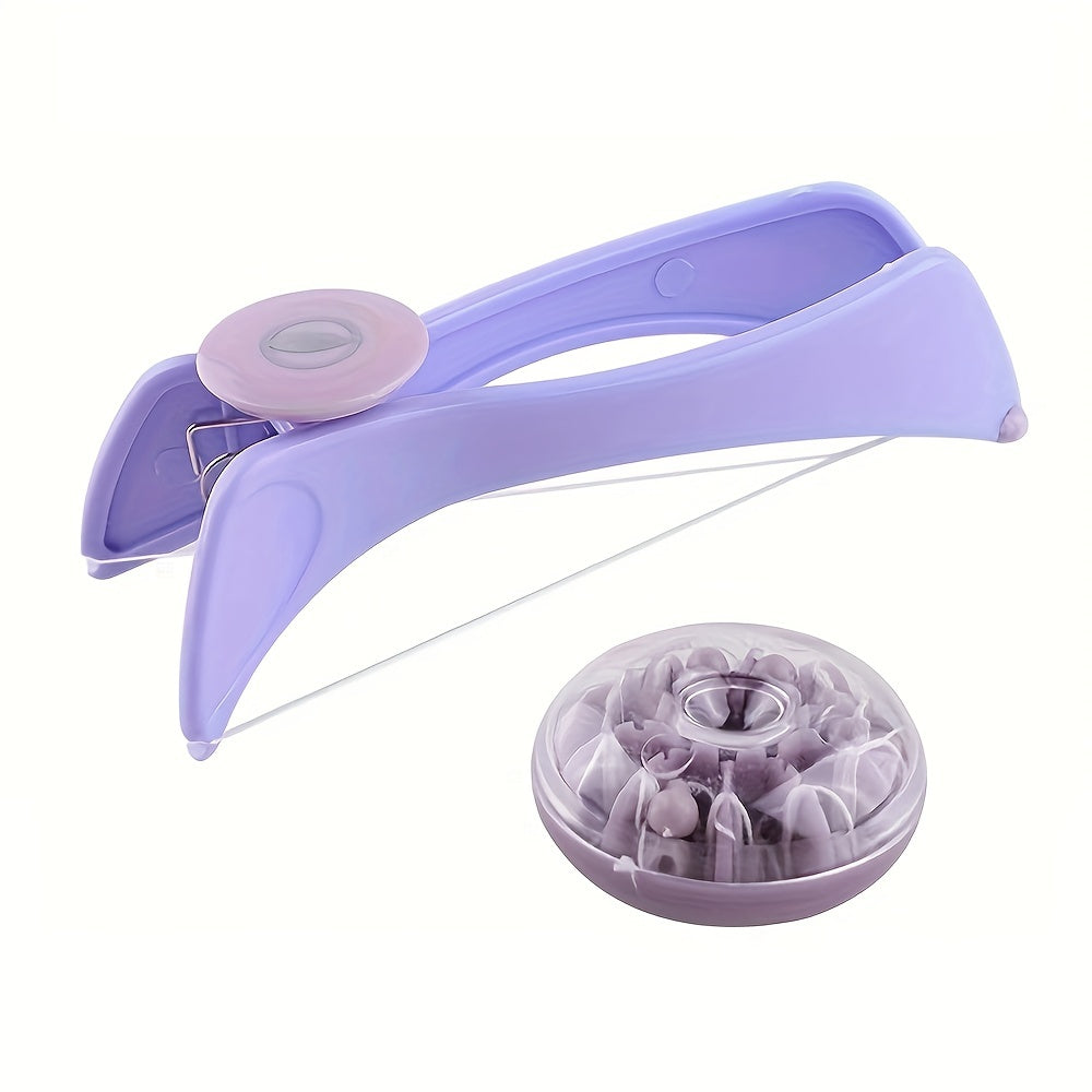 Facial Hair Removal Device Manual Thread Clip Purple