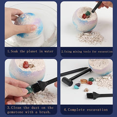 Planet Archaeological Excavation Toy - Digging Gem Treasure Box