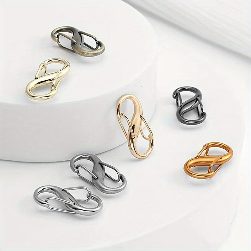 10pcs Chain Strap Bag Adjustable Metal Buckles Chain Links Tiny Clip For Bag
