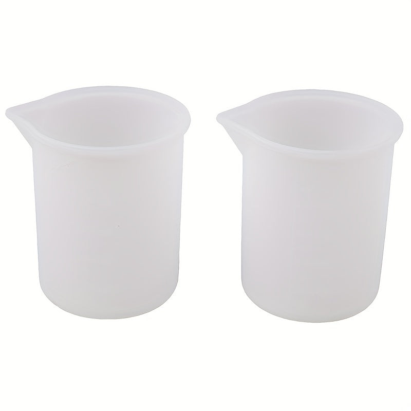 2Pcs Silicone 100ml Measuring Cup For Jewelry Crystal Scale Resin Glue Molds