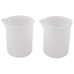 2Pcs Silicone 100ml Measuring Cup For Jewelry Crystal Scale Resin Glue Molds