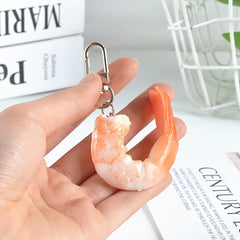 Realistic PVC Shrimp Leg Keychain Pendant
