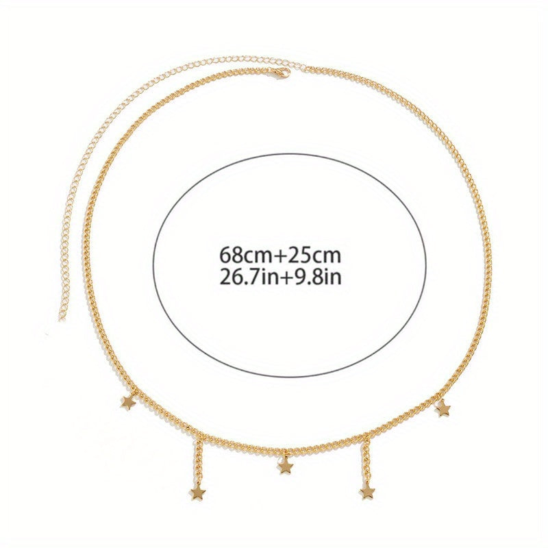 Bohemia Star Tassel Waist Chain Beach Belly Chain Lucky Stars Bikini Waist Chain