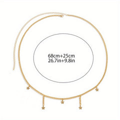 Bohemia Star Tassel Waist Chain Beach Belly Chain Lucky Stars Bikini Waist Chain
