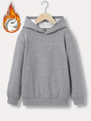 Solid Long Sleeve Hoodies Warm Pullover For Spring Fall Winter