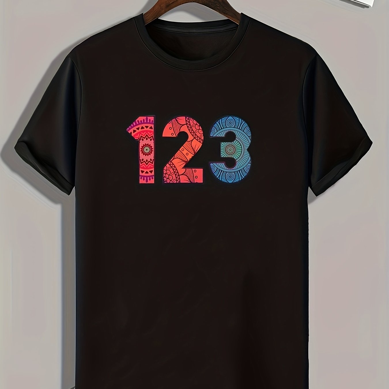 Number Print Men's Graphic T shirt Casual Comfy Tees For Summer