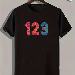 Number Print Men's Graphic T shirt Casual Comfy Tees For Summer