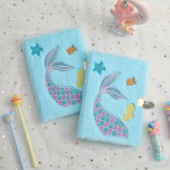 Mermaid Tail Notebook Soft Plush & Colorful