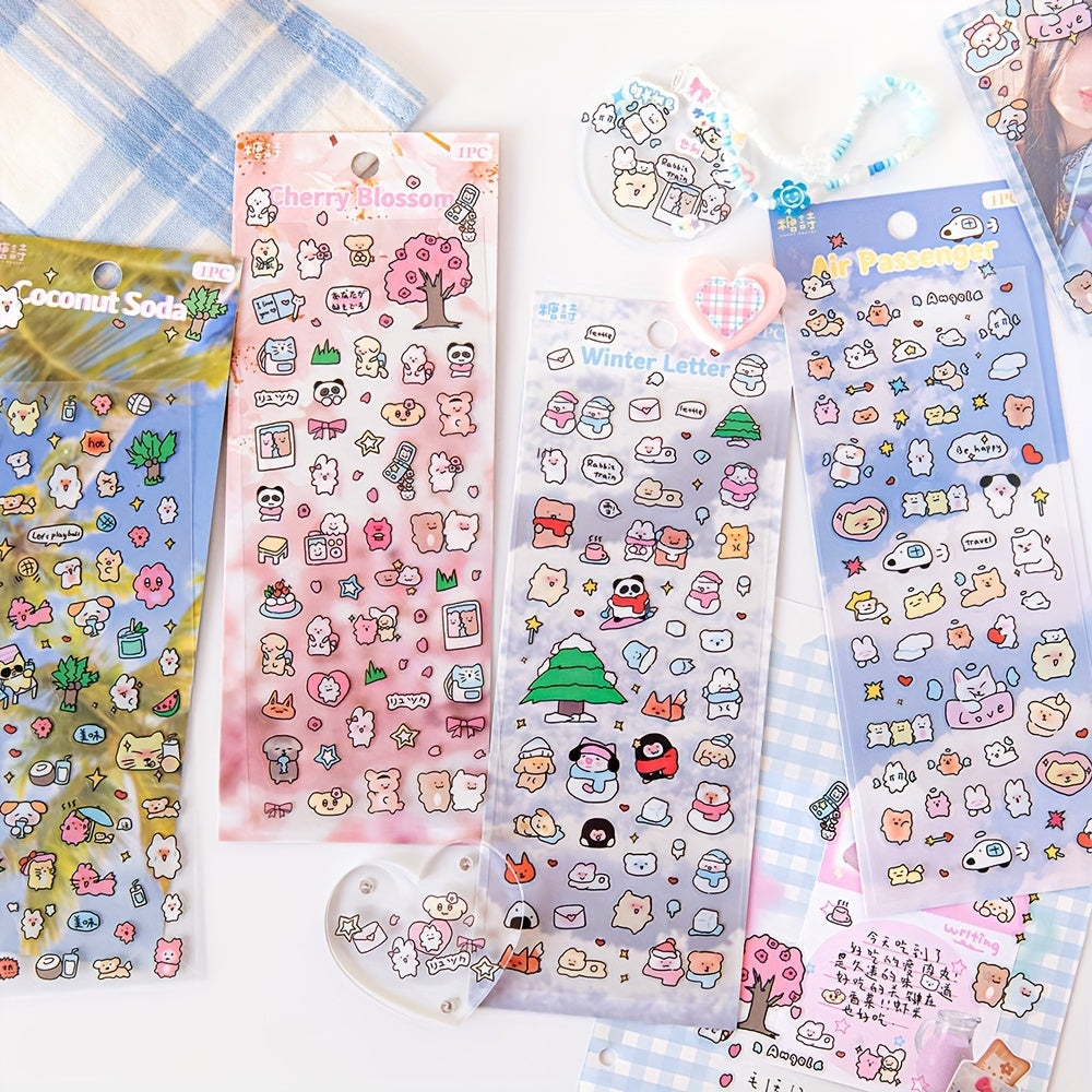 1pc PET Flash Film Gukat Stickers 6 7In 2 8In Cartoon Decoration Stick
