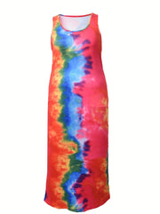  Tie Dye Maxi Tank Dress
