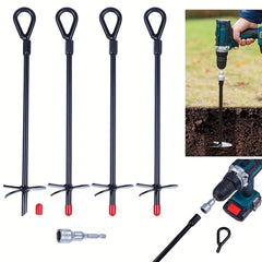 Heavy Duty Metal Auger Ground Anchor Stakes for Tents