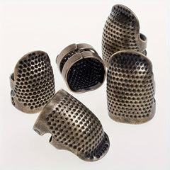 Adjustable Copper Finger Cots Sewing Thimbles Hand-Stitched Cross Stitch Finge