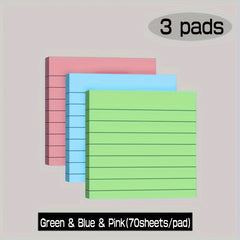 2 Pads 70 Sheets Pastel Lined Sticky Notes