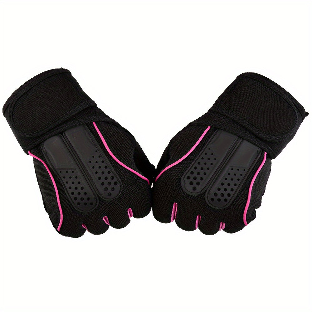 Outdoor Cycling Half Finger Gloves with Extended Wrist Protection