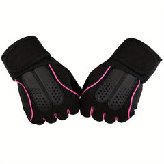 Outdoor Cycling Half Finger Gloves with Extended Wrist Protection