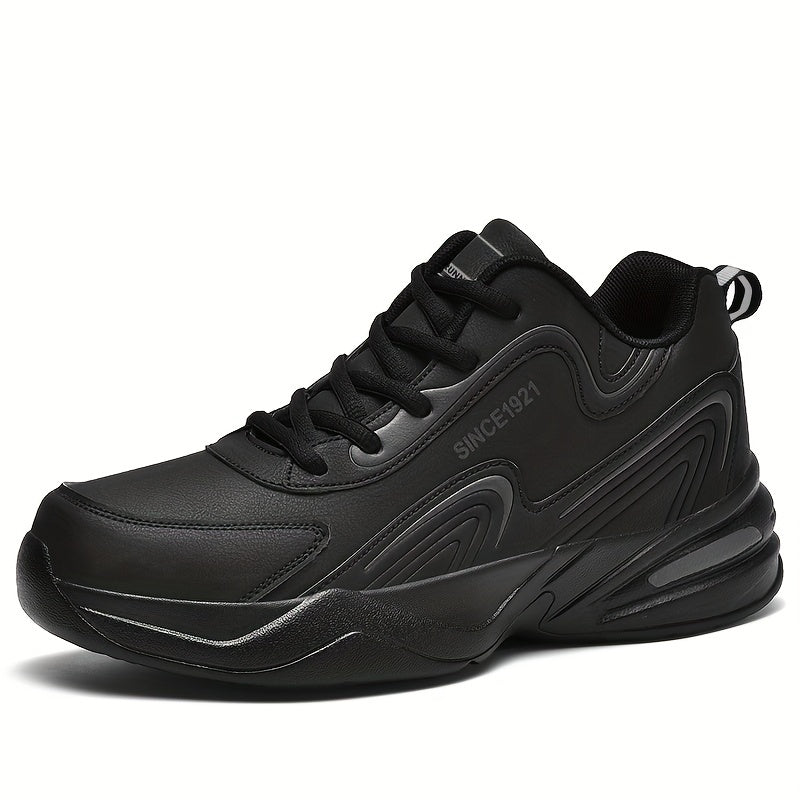Men's Block Letter Print Chunky Sneakers