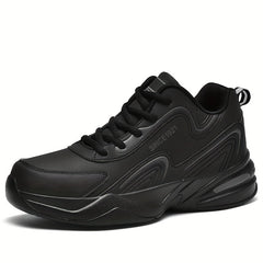 Men's Block Letter Print Chunky Sneakers
