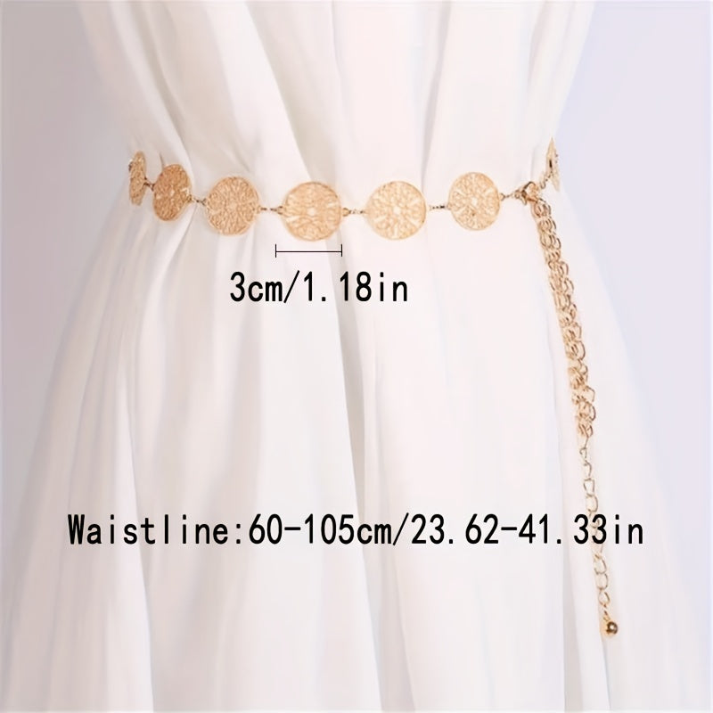 Boho Tassel Metal Waist Chain Geometric Decorative Dress Belt Belly Chain