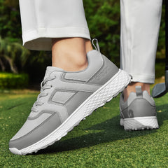 Men's Pro Golf Shoes w/ Spikes Non Slip Lace Up Sneakers