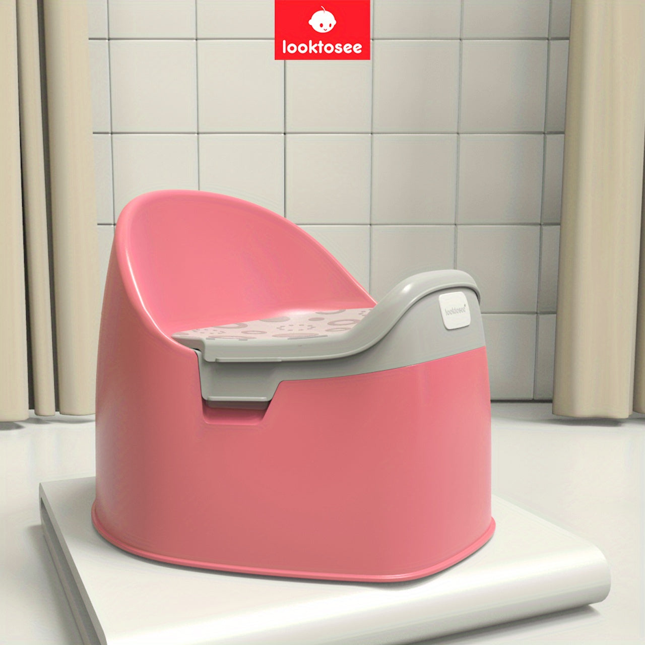 Baby Toilet Toddler Potty Training with Backrest Deep Bowl