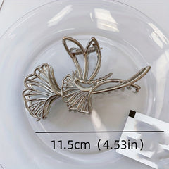 Ginkgo Leaf Claw Clip Silver Gold Hair Clip Large Shark Claw Thick Hair