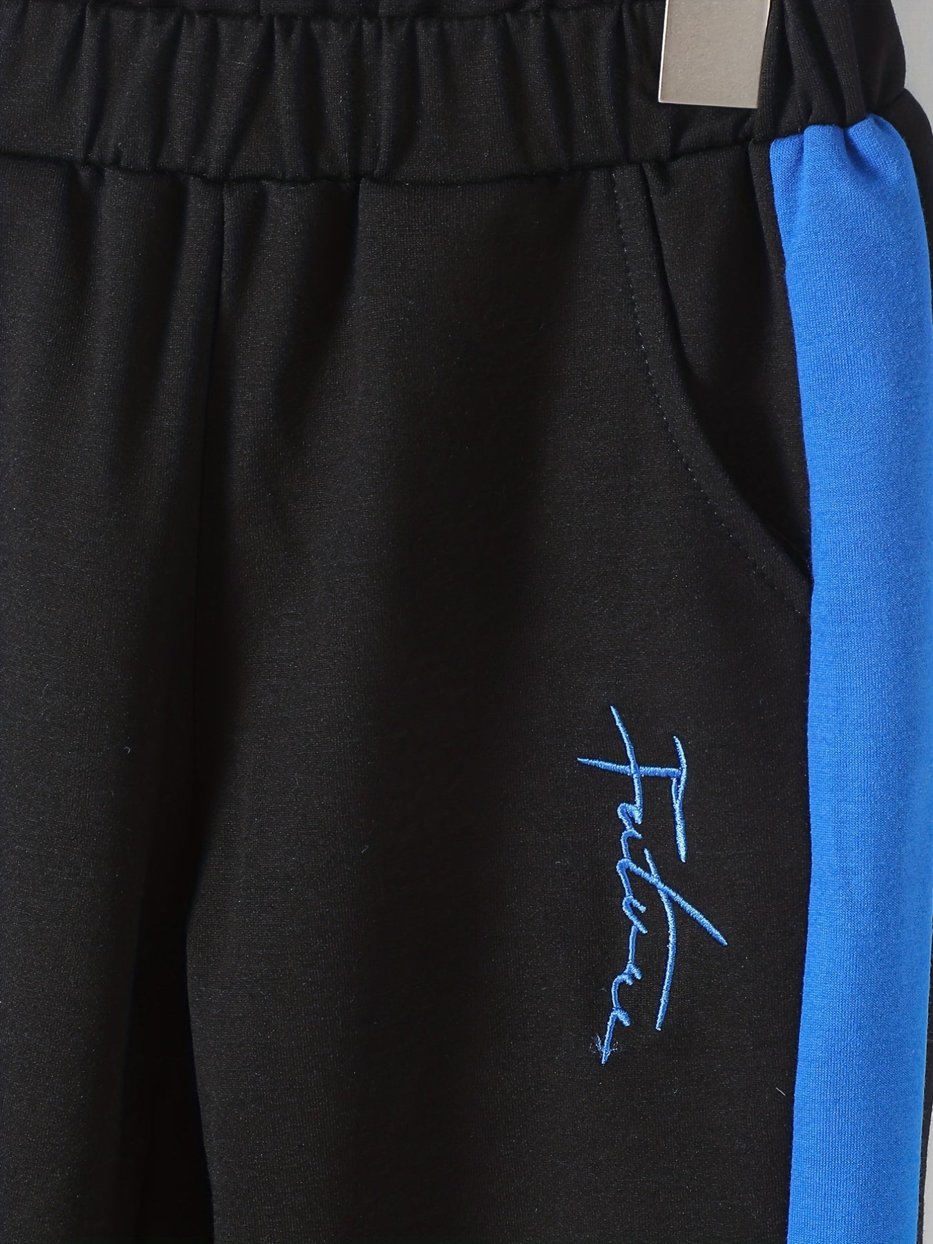 Boy's FUTURE Print Hoodie & Sweatpants Set For Spring Fall