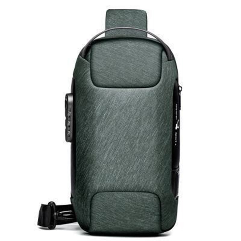 Waterproof Crossbody Bag with Password Lock and Anti-Theft Sling Strap