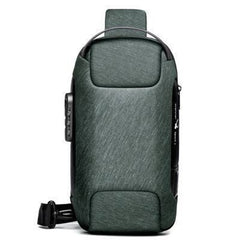 Waterproof Crossbody Bag with Password Lock and Anti-Theft Sling Strap