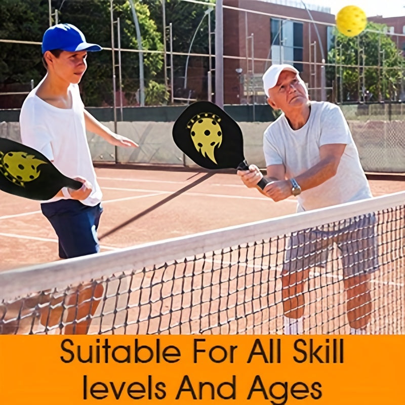 Set Of 4 Paddles & Balls Wooden Pickleball Set